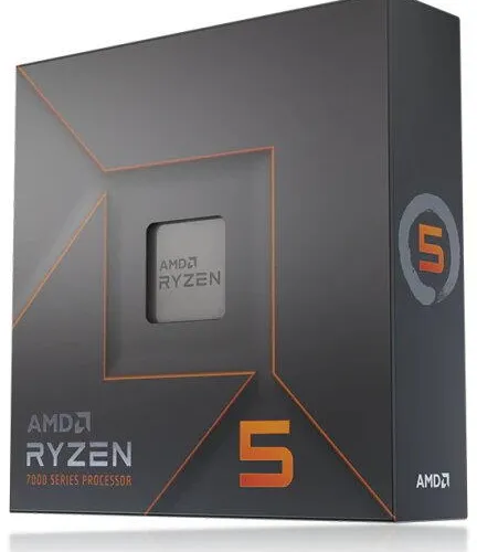 AMD CPU Desktop Ryzen 5 6C/12T 7600X (4.7/5.0GHz Boost,38MB,105W,AM5) box, with Radeon Graphics, 