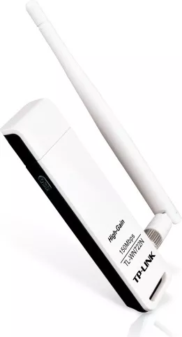 ADAPTOR RETEA TP-LINK , extern wireless 2.4 GHz, USB 2.0, port, 150 Mbps, antena externa detasabila x 1, 
