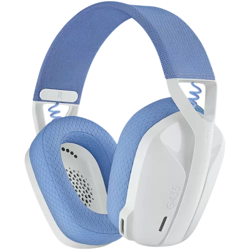 LOGITECH G435 LIGHTSPEED Wireless Gaming Headset - WHITE - 2.4GHZ - EMEA - 914, 