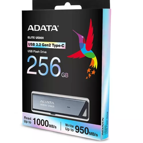 MEMORIE USB Type-C 3.2 ADATA 256 GB, retractabila, carcasa aluminiu, argintiu 