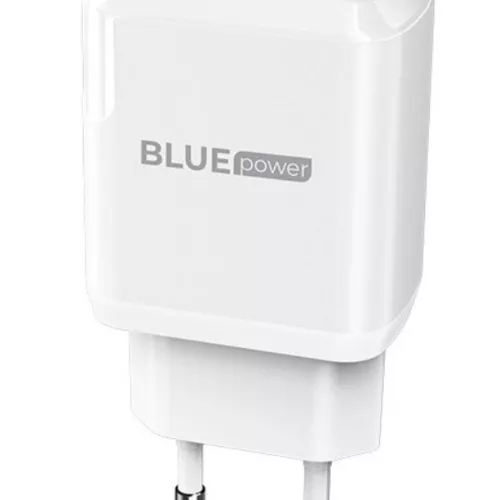 Incarcator Retea cu cablu USB Type C - Lightning Blue Power BLN5, PD20W+QC3.0, 1 X USB - 1 X USB Tip-C, Alb  