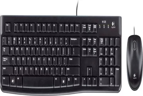 KIT wired LOGITECH USB, tastatura + mouse optic 1000dpi, 3 butoane 