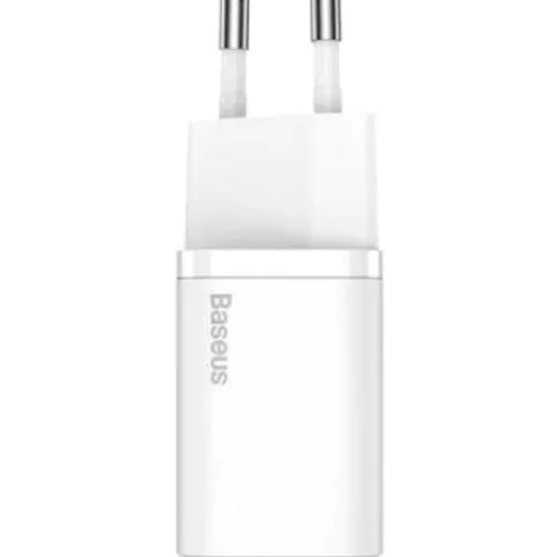 INCARCATOR retea Baseus Super Si, Quick Charge 20W, 1 x USB Type-C 5V/3A, alb 