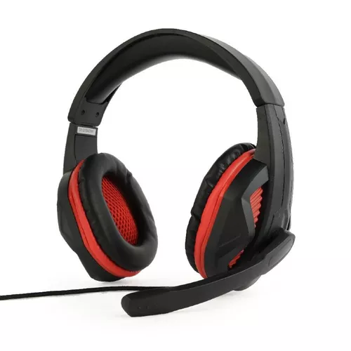 CASTI Gembird, cu fir, utilizare multimedia, microfon pe brat, conectare prin Jack 3.5 mm x 2, negru / rosu, 