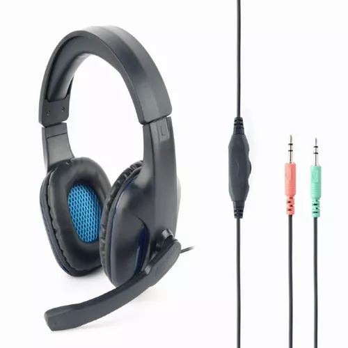 CASTI Gembird, cu fir, utilizare multimedia, microfon pe brat, conectare prin Jack 3.5 mm x 2, negru, 