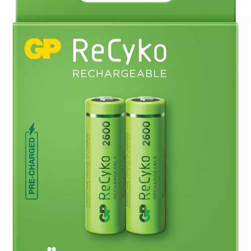 Acumulatori GP Batteries, ReCyko 2600mAh AA (LR6) 1.2V NiMH, paper box 2 buc. 