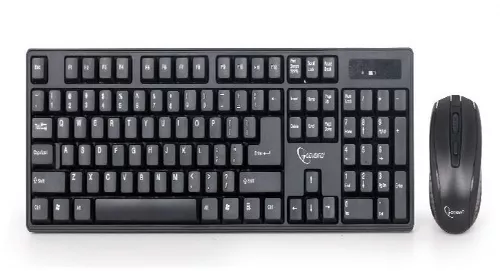 KIT wireless GEMBIRD, tastatura wireless 104 taste + mouse wireless 1000dpi, 4 butoane, rotita scroll, black 