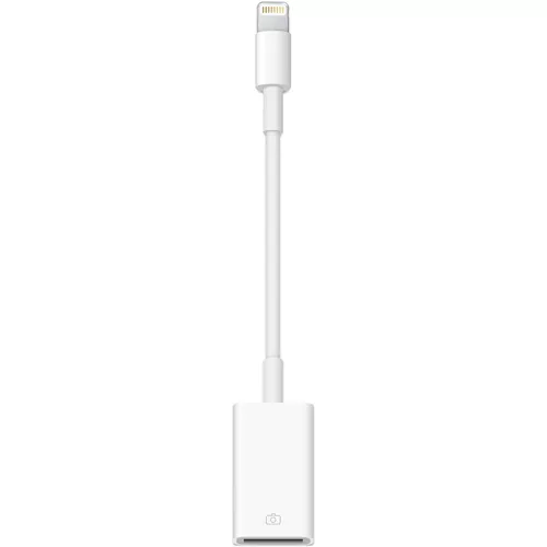 Adaptor USB smartphone Apple, Lightning (T) la USB 2.0 (M), cauciuc, alb, 