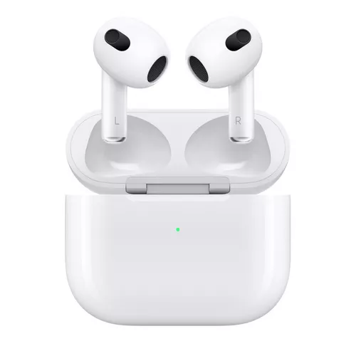 CASTI Apple Airpods gen3, pt. smartphone,  cu Case incarcare Lightning, wireless, intraauriculare - butoni, microfon pe casca, conectare prin Bluetooth 5.0, alb, 
