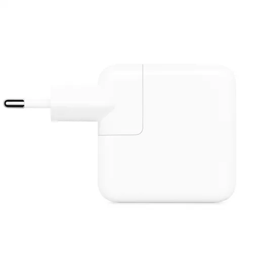 Incarcator retea 220V Apple, 2 x USB Type C, 30W, fast charge, alb, 