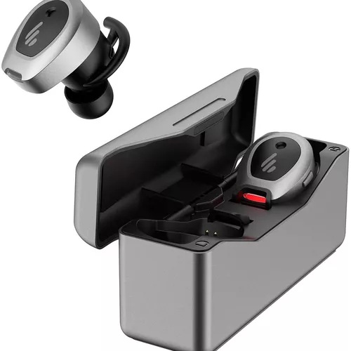 CASTI Edifier, wireless, intraauriculare - butoni, pt smartphone, microfon pe casca, conectare prin Bluetooth 5.0, gri, 