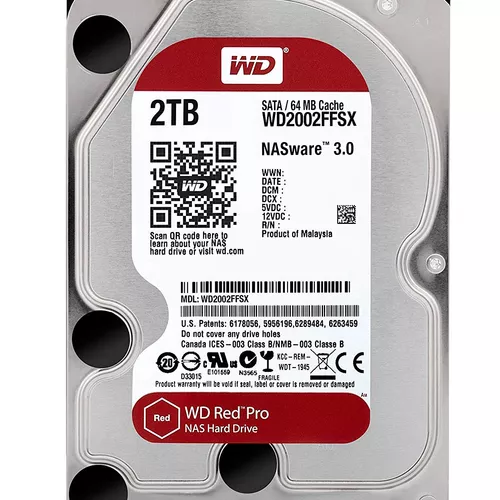 HDD WD 2 TB, Red Pro, 7.200 rpm, buffer 64 MB, pt. NAS, 