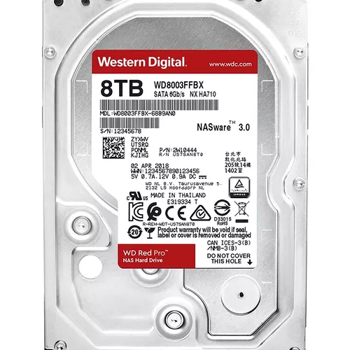 HDD WD 8 TB, Red Pro, 7.200 rpm, buffer 256 MB, pt. NAS, 