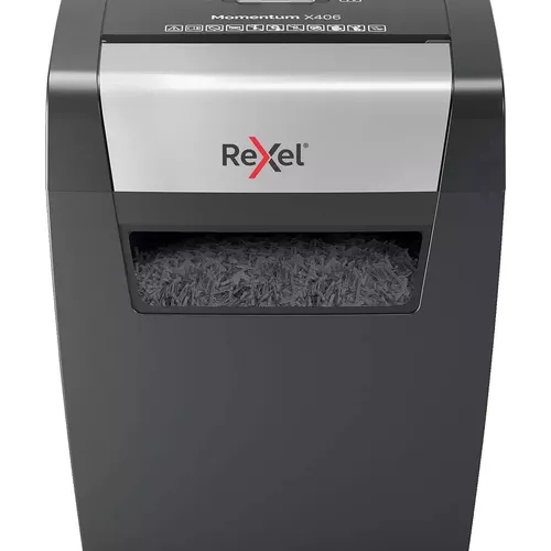 Distrugator manual documente MOMENTUM X406, 6 coli, P4, cross-cut (tip confeti) Rexel 