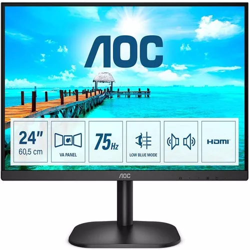 MONITOARE  AOC 23.8 inch, home, office, IPS, Full HD (1920 x 1080), Wide, 250 cd/mp, 4 ms, HDMI, DVI, VGA, 