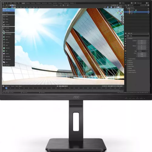 MONITOR  AOC 27 inch, home | office, IPS, Full HD (1920 x 1080), Wide, 250 cd/mp, 4 ms, HDMI | VGA | DisplayPort, 