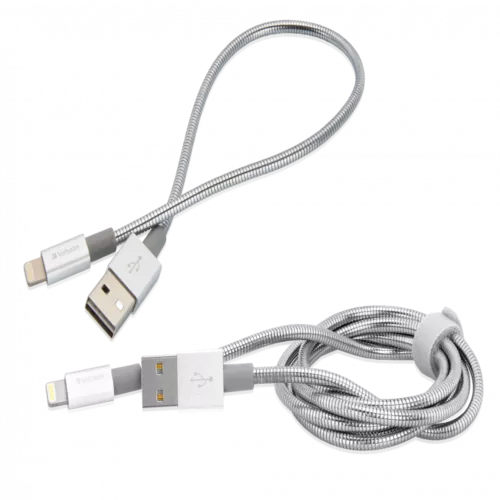 LIGHTNING CABLE SYNC & CHARGE 100CM SILVER + LIGHTNING CABLE SYNC & CHARGE 30CM SILVER 