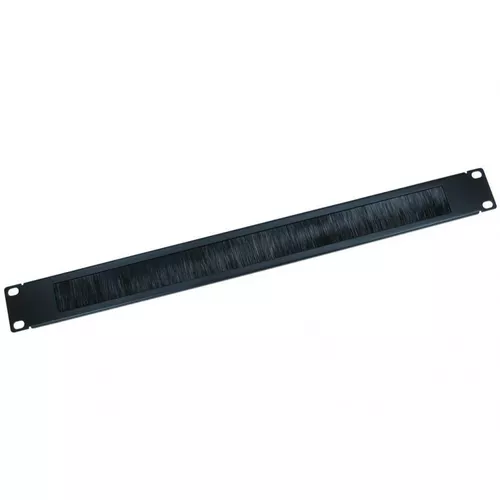 Ghidaj cabluri cu perii (organizator cabluri rack) , 1U , negru - DATEUP 