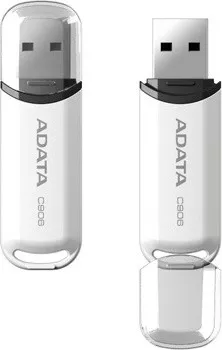 MEMORIE USB 2.0 ADATA 16 GB, cu capac, carcasa plastic, alb, 