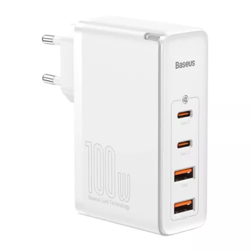 INCARCATOR retea Baseus GaN2 Pro, Quick Charge 100W, 2 x USB, 2 x USB Type-C, alb 