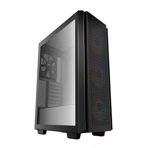 CARCASA DEEPCOOL CG560, Middle Tower E-ATX, fara sursa, sticla securizata, 3 x 120mm RGB fan, 1 x 140mm black fan, USB 3.0 x 2, Jack 3.5mm x 1, 