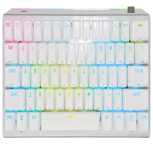 K70 PRO MINI WIRELESS 60% Mechanical CHERRY MX Red Switch Keyboard with RGB Backlighting - White 
