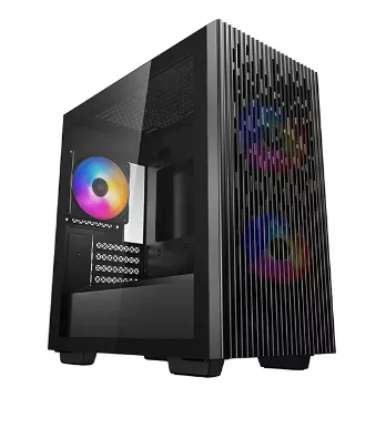 CARCASA DEEPCOOL MATREXX 40 3FS, Mini Tower M-ATX, fara sursa, sticla securizata, 3 x fan, USB 2.0 x 1, USB 3.0 x 1, Jack 3.5mm x 1, mesh pt. filtrare praf, 