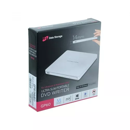 DVD-RW extern, LG, interfata USB 2.0, alb, 
