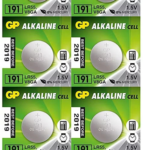 Baterie GP Batteries, butoni (AG8/LR55) 1.5V alcalina, blister 10 buc. 