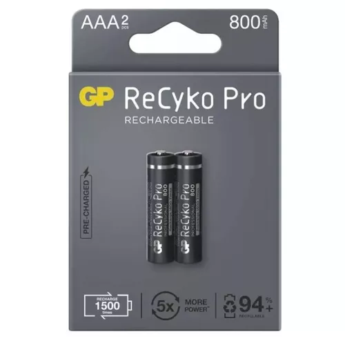 Acumulatori GP Batteries, ReCyko Pro 850mAh AAA (R03) 1.2V NiMH, paper box 2 buc. 