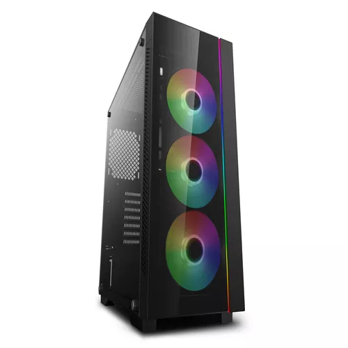 CARCASA DEEPCOOL MATREXX 55 V3 ADD-RGB 3F, Middle Tower E-ATX, fara sursa, sticla securizata 3 x fan USB 2.0 x 2 USB 3.0 x 1 Jack 3.5mm x 2 mesh add RGB fan controller (inclusiv RGB), 