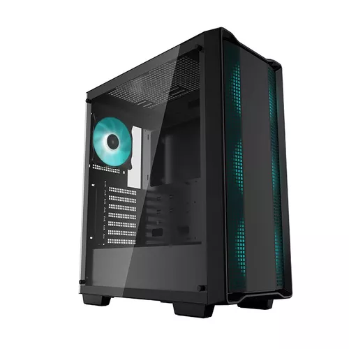 EOL - CARCASA DEEPCOOL CC560, Middle Tower ATX, fara sursa, sticla securizata, USB 3.0 x 1, USB 2.0 x 1, Jack 3.5mm x 1, black, 