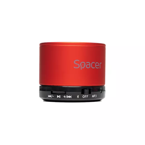 BOXA SPACER portabila bluetooth TOPPER, RMS:  3W, control volum, acumulator 520mAh, timp de functionare pana la 5 ore, distanta de functionare pana la 10m, incarcare USB, RED, 