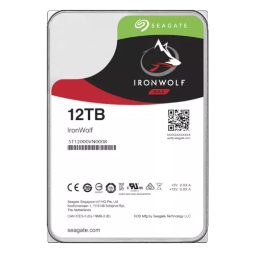 HDD SEAGATE 12 TB, IronWolf, 7.200 rpm, buffer 256 MB, pt. NAS, 