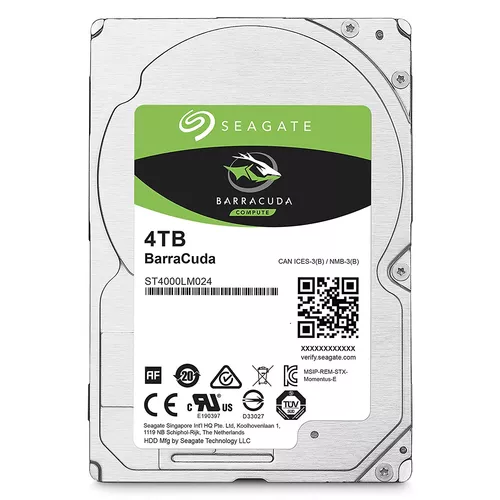 HDD notebook SEAGATE 4 TB, Barracuda, 5400 rpm, buffer 128 MB, 6 Gb/s, S-ATA 3, 