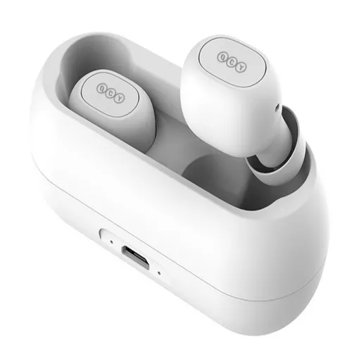 Casti bluetooth QCY T1C White 