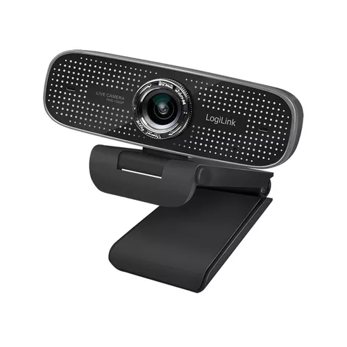 CAMERA WEB LOGILINK senzor. 1080p Full-HD cu rezolutie video 1920x1080; unghi vizualizare 100grade, pivotare 90grade, rotatie 180grade, microfon dual, cablu 1.6m, 
