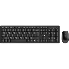 KIT wired GENIUS USB, tastatura 104 taste (concave) + mouse optic 1000dpi, 3 butoane, black, 