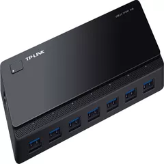 HUB extern TP-LINK, porturi USB: USB 3.0 x 7, conectare prin USB 3.0, alimentare retea 220 V, cablu 1 m, negru 