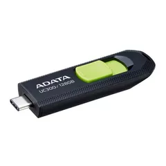 MEMORIE USB Type-C 3.2 ADATA 128 GB, retractabila, carcasa plastic, negru / verde 