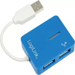 HUB extern LOGILINK, porturi USB: USB 2.0 x 4, conectare prin USB 2.0, cablu 0.05 m, albastru, 
