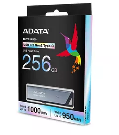 MEMORIE USB Type-C 3.2 ADATA 256 GB, retractabila, carcasa aluminiu, argintiu 