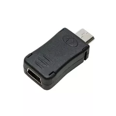 ADAPTOR LOGILINK, pt. smartphone, USB 2.0, Micro-USB (T) la Mini-USB (M), negru, 