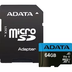 MEMORY MICRO SDXC 64GB CLASS10/W/A AUSDX64GUICL10A1-RA1 ADATA 