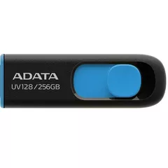 MEMORIE USB 3.2 ADATA 256GB, retractabila, carcasa plastic, negru / albastru, 