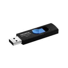 MEMORIE USB 3.2 ADATA 64 GB, retractabila, carcasa plastic, negru / albastru, 