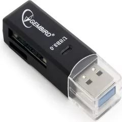 CARD READER extern GEMBIRD, interfata USB 3.0, citeste/scrie: SD, micro SD; plastic, black 