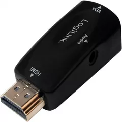 ADAPTOR video LOGILINK, splitter HDMI (T) la VGA (M) + Jack 3.5mm (M), rezolutie maxima Full HD (1920 x 1080) la 30Hz, black, 