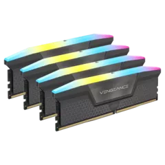 Corsair Vengeance RGB 64GB (4x16GB), DDR5, 5600MHz, CL36, 4x16GB, 1.25V Intel XMP, Negr 