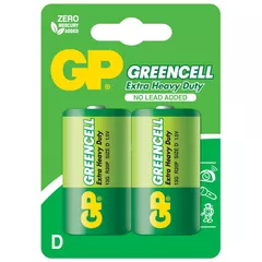 Baterie GP Batteries, Greencell D (LR20) 1.5V carbon zinc, blister 2 buc. 